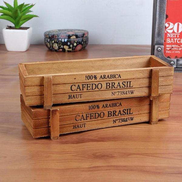 Retro Wooden Multifunctional Storage Box For Flowers