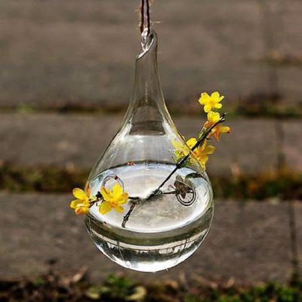 Hanging Glass Hydroponic Flower Planter Vase Terrarium Container Home Garden DIY